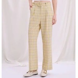 Petite Studio - NWT Charleston Pants - Yellow Plaid